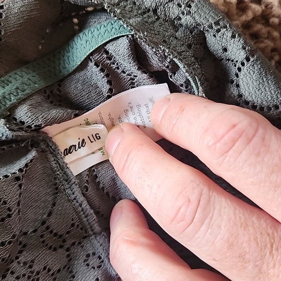 Aerie American Eagle Candy Padded Lace Bralette Large Royal Palm Strappy - Picture 6 of 13